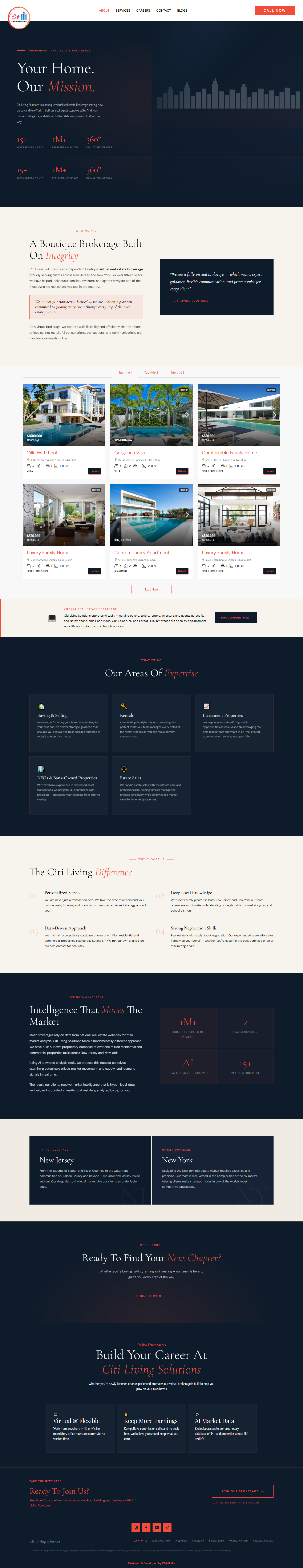 Citi Living Real Estate brokerage website New Jersey New York USA