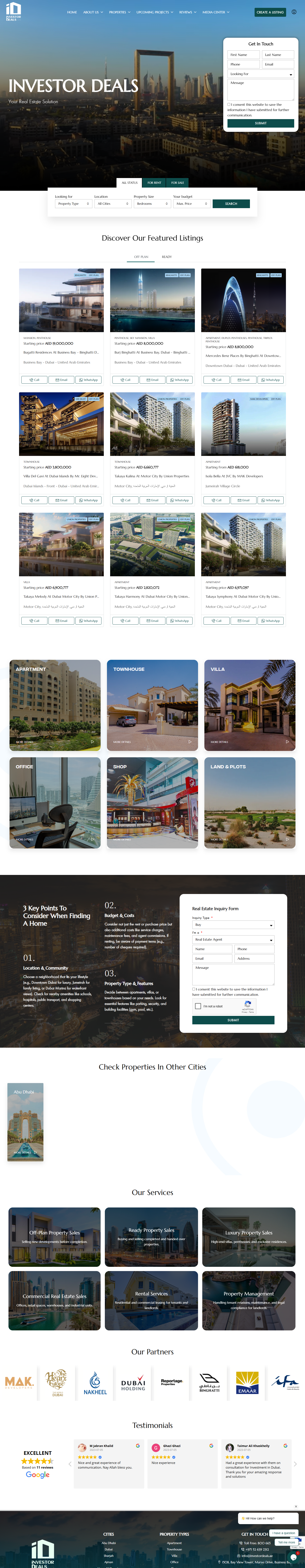 Investor Deals Dubai real estate investment portal UAE